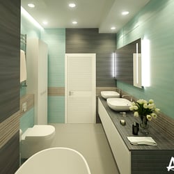 Ванная комната  с плиткой из коллекции Fap Zero — example of a freelancer's portfolio in the category Interior design